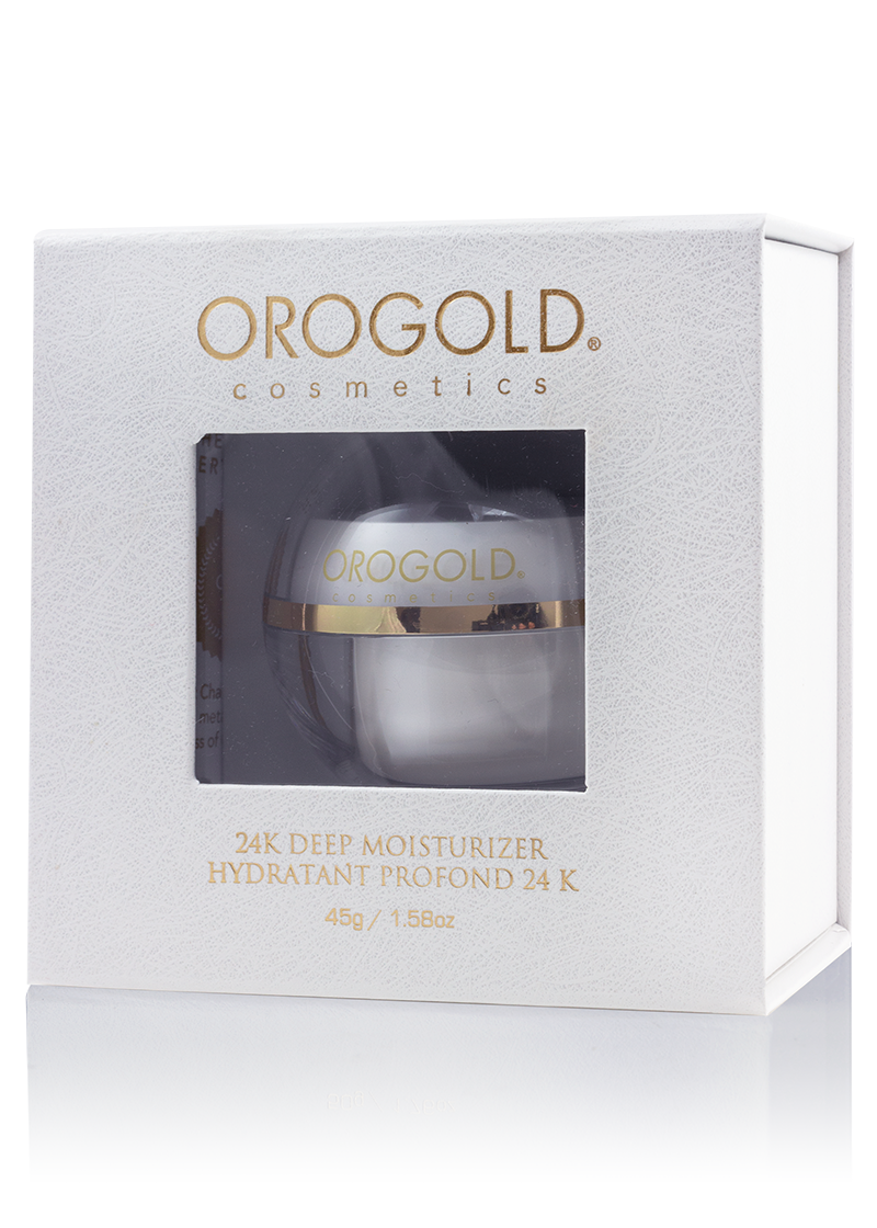 OROGOLD White Gold 24K Deep Moisturizer in its case